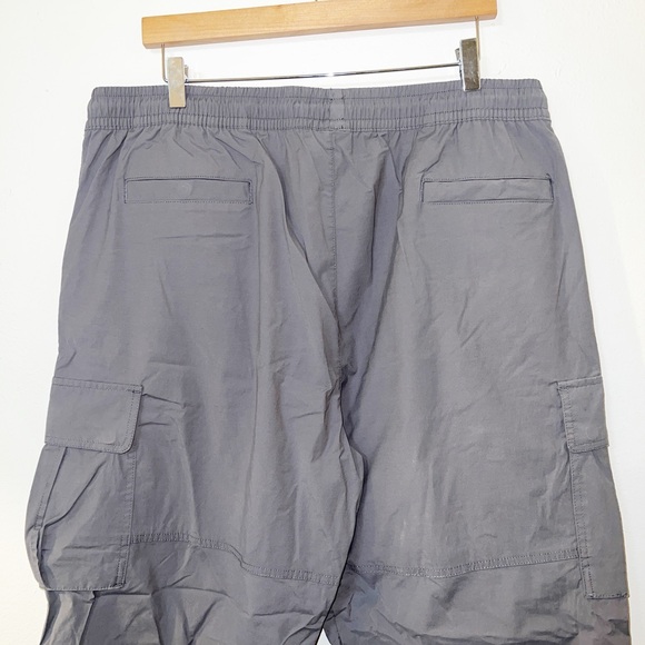 CSG men’s gray cargo cotton blend pull on drawstring pants - Picture 8 of 13